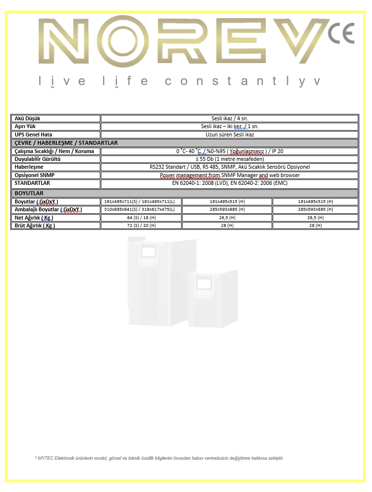 MYON SERİSİ 3-1 10-15-20 KVA